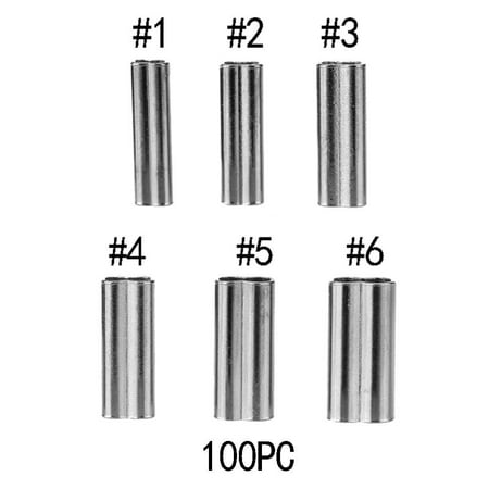Shaddock Aluminum Single Barrel Crimp Sleeves 200pcs Round Tube Connectors Fishing Wire Crimp Sleeves Fishing Line Leader Rigging Tackle 1.0mm-2.0mm